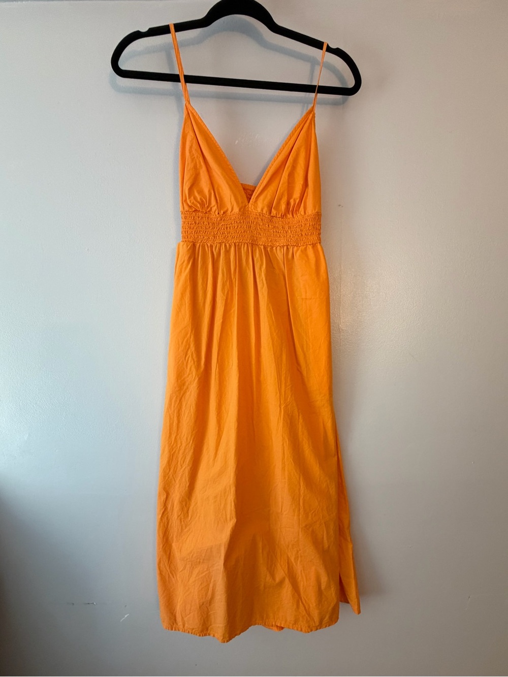 a new day Orange Spaghetti-Strap Midi Dress